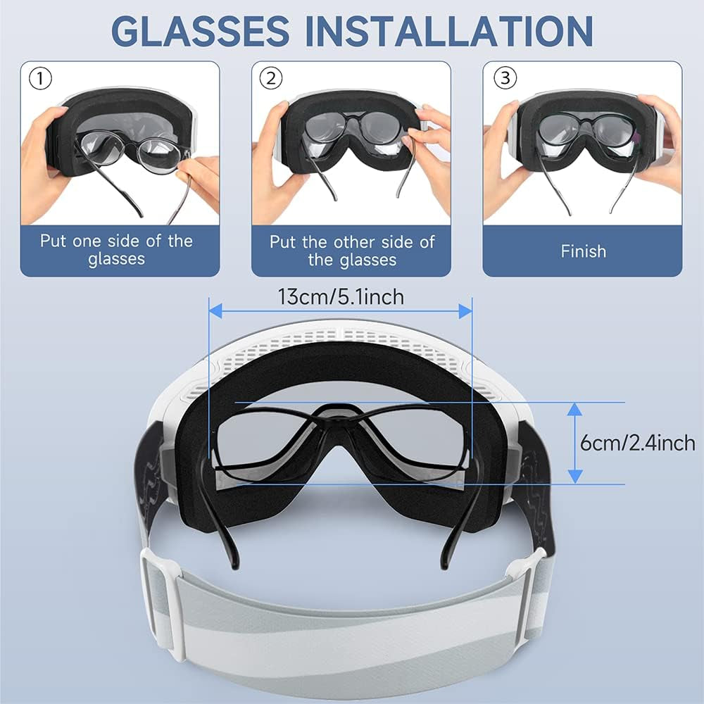 Gafas De Esquí, Gafas Esqui Snowboard Nieve Para Hombre Mujer OTG, Lente Intercambiable Magnética,Anti Niebla Gafas De Esquiar Protección UV Gafas De Ventisca Magnéticos Esférica Lentes
