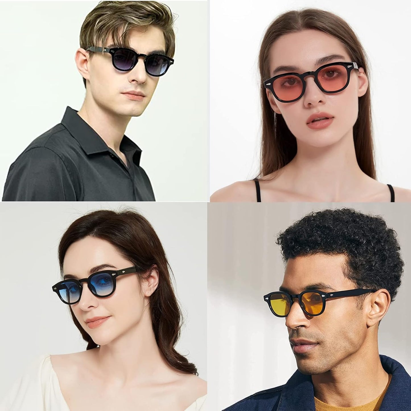 Gafas De Sol Redondas UV400 Vintage Style Depp Para Hombres Y Mujeres, Gafas Viaje De Conducción Moda Para Senderismo