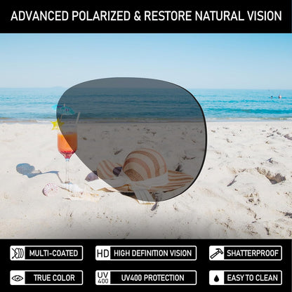 Gafas De Sol Polarizadas De Moda Metálicas Clásico Retro Para Mujeres Y Hombres, Con Protección UV400 Ideal Para Conducir, Pescar, Hacer Senderismo Y Viajar