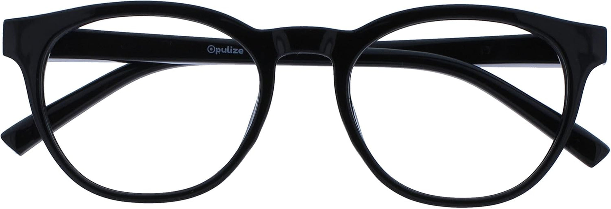 OPULIZE Blu Gafas De Lectura Con Bloqueo De Luz Azul Montura Redonda Bisagras De Muelle Mejoran El Sueño Ordenador Gaming Antirreflejante Hombre Mujer B5