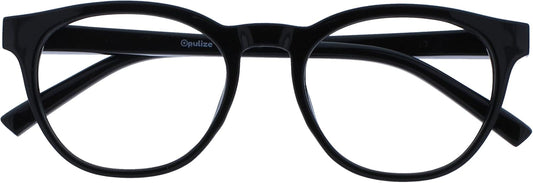 OPULIZE Blu Gafas De Lectura Con Bloqueo De Luz Azul Montura Redonda Bisagras De Muelle Mejoran El Sueño Ordenador Gaming Antirreflejante Hombre Mujer B5