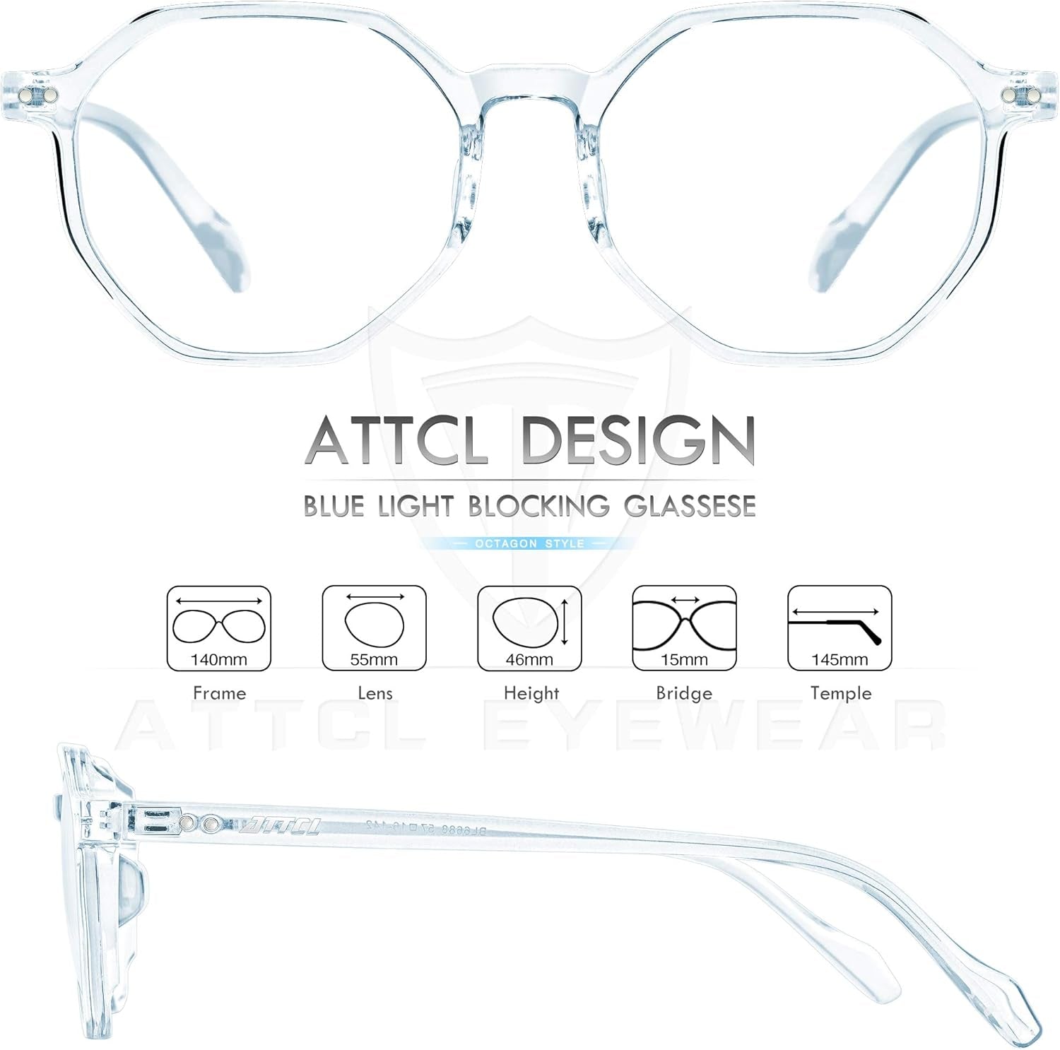ATTCL Unisex Gafas De Luz Azul Con Armazón TR90 Para Protección Contra Luz Azul, anti Fatiga Por Deslumbramiento