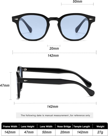 Gafas De Sol Redondas UV400 Vintage Style Depp Para Hombres Y Mujeres, Gafas Viaje De Conducción Moda Para Senderismo