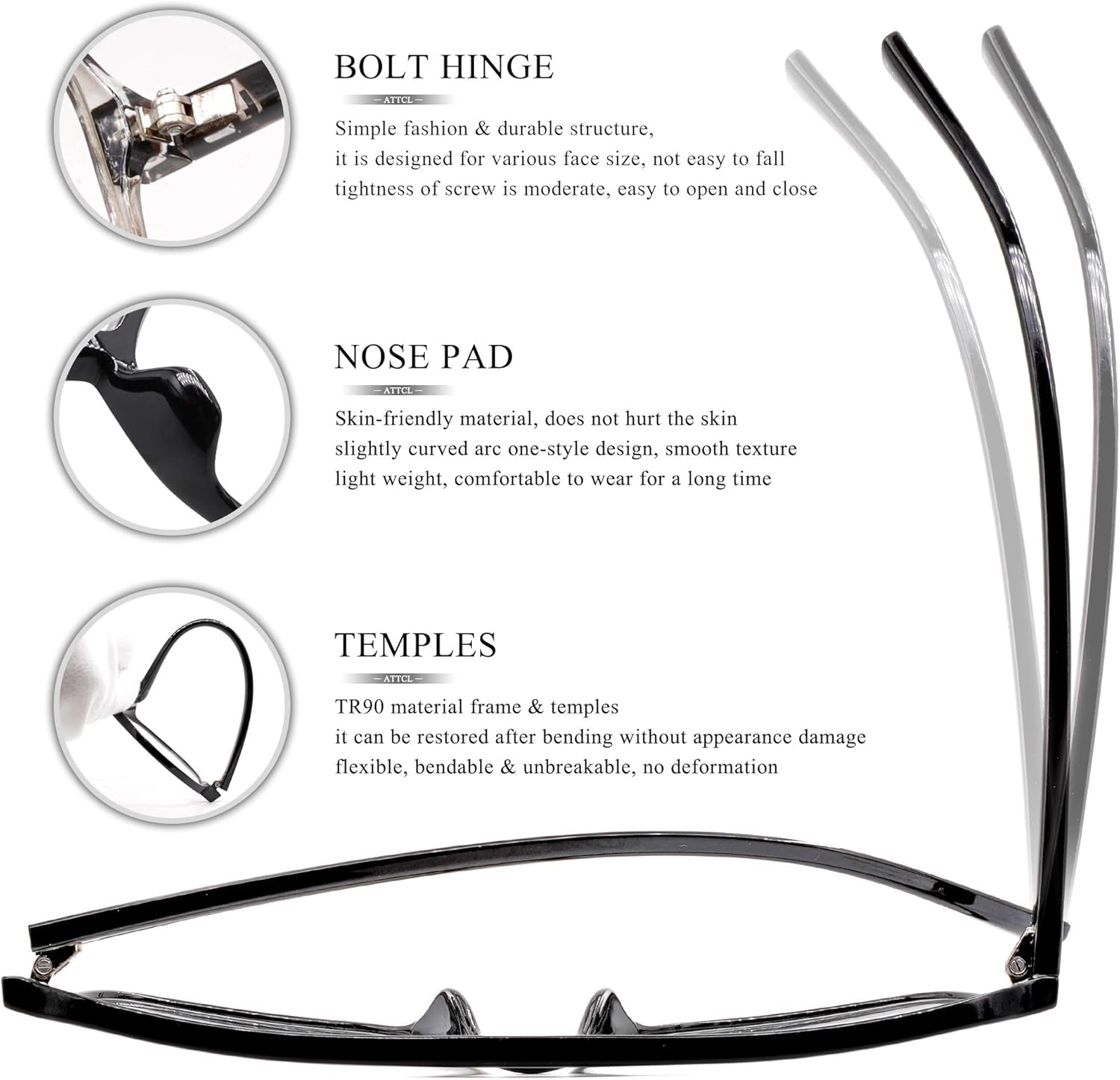 ATTCL Unisex Gafas De Luz Azul Con Armazón TR90 Para Protección Contra Luz Azul, anti Fatiga Por Deslumbramiento